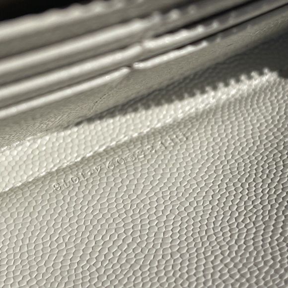 Saint Laurent YSL Cassandre Matelasse Zip Around Wallet Leather White And Gold - Picture 12 of 15